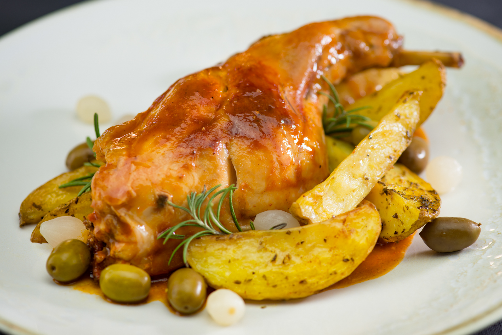 cosce di coniglio al forno